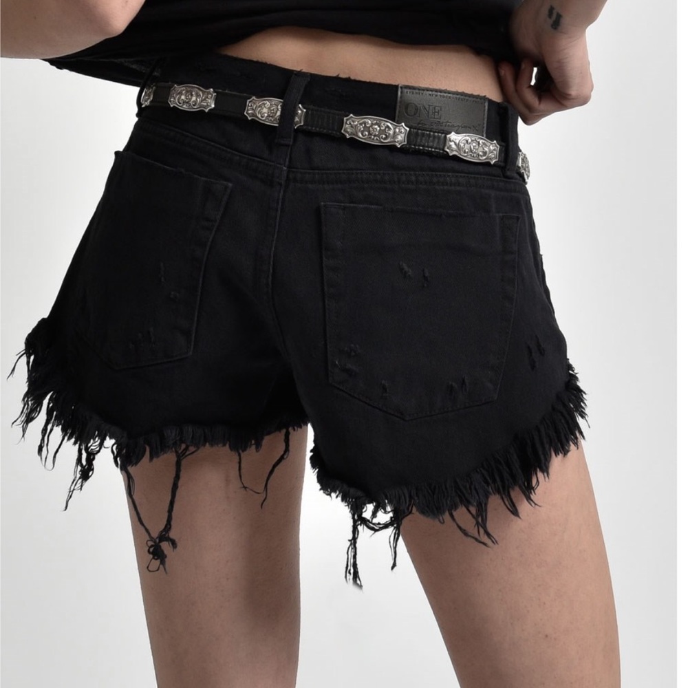 Black denim one teaspoon Bonitas short